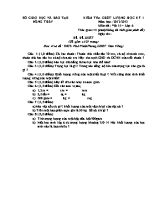 Đề đề xuất kiểm tra chất lượng học kỳ I môn Vật lý Lớp 9 - Năm học 2012-2013 - Trường THCS Phú Ninh (Có đáp án)